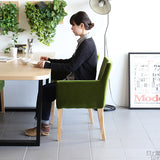 チェアー 北欧インテリア | JOY Sサイズ 左肘タイプ ナチュラル脚 モケット生地