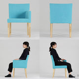 ダイニングチェア いす おしゃれ | JOY Sサイズ 左肘タイプ ソフィア生地 ナチュラル脚