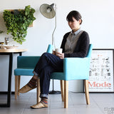 ダイニングチェア いす おしゃれ | JOY Sサイズ 左肘タイプ ソフィア生地 ナチュラル脚