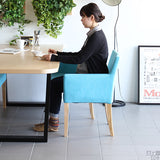 ダイニングチェア いす おしゃれ | JOY Sサイズ 左肘タイプ ソフィア生地 ナチュラル脚