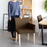 リビングチェア カフェ風インテリア 1人掛け | JOY Sサイズ 左肘タイプ NS-7 生地 ナチュラル脚