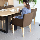 リビングチェア カフェ風インテリア 1人掛け | JOY Sサイズ 左肘タイプ NS-7 生地 ナチュラル脚