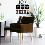 ダイニングチェア 椅子 チェアー | JOY Mサイズ 両肘タイプ モケット生地 ナチュラル脚 1脚