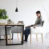 ダイニングチェア イス チェア | JOY Mサイズ 両肘タイプ 合皮生地 ナチュラル脚 1脚