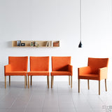 ダイニングチェア 食卓チェアー ダイニング | JOY Mサイズ 右肘タイプ ソフィア生地 ナチュラル脚 1脚