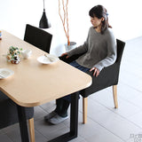 ダイニングチェア 食卓椅子 | JOY Mサイズ 両肘タイプ NS-7生地 ナチュラル脚 1脚