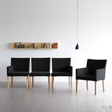 ドレッサーチェア デスクチェア イス | JOY Mサイズ 右肘タイプ NS-7生地 ナチュラル脚 1脚