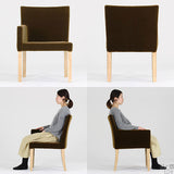 食卓椅子 ソファー | JOY Mサイズ 右肘タイプ モケット生地 ナチュラル脚 1脚