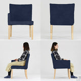 食卓チェア ダイニングチェア | JOY Mサイズ 右肘タイプ 合皮生地 ナチュラル脚 1脚