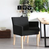 ドレッサーチェア デスクチェア イス | JOY Mサイズ 右肘タイプ NS-7生地 ナチュラル脚 1脚