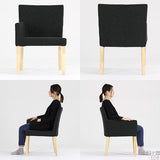 ドレッサーチェア デスクチェア イス | JOY Mサイズ 右肘タイプ NS-7生地 ナチュラル脚 1脚