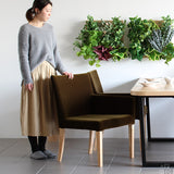 デスクチェアー ダイニングソファー | JOY Mサイズ 左肘タイプ モケット生地 ナチュラル脚 1脚