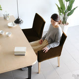 デスクチェアー ダイニングソファー | JOY Mサイズ 左肘タイプ モケット生地 ナチュラル脚 1脚