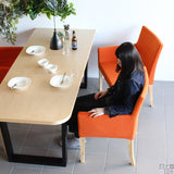 リビングチェア 1人掛け 食卓椅子 | JOY Mサイズ 左肘タイプ ソフィア生地 ナチュラル脚 1脚