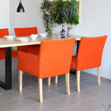 リビングチェア 1人掛け 食卓椅子 | JOY Mサイズ 左肘タイプ ソフィア生地 ナチュラル脚 1脚