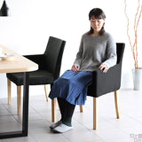 ダイニングチェア 1人掛けチェア 椅子 | JOY Mサイズ 左肘タイプ NS-7生地 ナチュラル脚 1脚