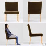 1人掛けチェアー ダイニングチェアー | JOY Mサイズ 肘なしタイプ モケット生地 ナチュラル脚 1脚