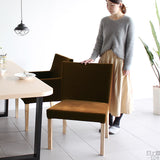 1人掛けチェアー ダイニングチェアー | JOY Mサイズ 肘なしタイプ モケット生地 ナチュラル脚 1脚