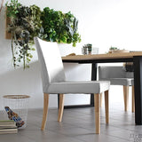 ドレッサーチェア 1人掛けチェア ー | JOY Mサイズ 肘なしタイプ 合皮生地 ナチュラル脚 1脚