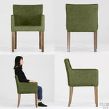 リビングチェア 北欧インテリア | JOY Sサイズ 両肘タイプ 合皮生地 ブラウン脚