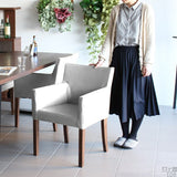 リビングチェア 北欧インテリア | JOY Sサイズ 両肘タイプ 合皮生地 ブラウン脚