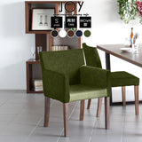 リビングチェア 北欧インテリア | JOY Sサイズ 両肘タイプ 合皮生地 ブラウン脚