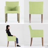 ダイニングチェア いす 北欧インテリア | JOY Sサイズ 両肘タイプ ソフィア生地 ブラウン脚