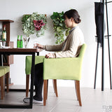 ダイニングチェア いす 北欧インテリア | JOY Sサイズ 両肘タイプ ソフィア生地 ブラウン脚