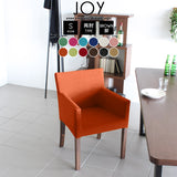 ダイニングチェア いす 北欧インテリア | JOY Sサイズ 両肘タイプ ソフィア生地 ブラウン脚