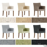 ワークチェア イス 北欧風 | JOY Sサイズ 両肘タイプ NS-7 生地 ブラウン脚