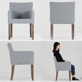 ワークチェア イス 北欧風 | JOY Sサイズ 両肘タイプ NS-7 生地 ブラウン脚