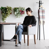 ワークチェア イス 北欧風 | JOY Sサイズ 両肘タイプ NS-7 生地 ブラウン脚