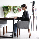 ワークチェア イス 北欧風 | JOY Sサイズ 両肘タイプ NS-7 生地 ブラウン脚