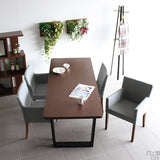 ダイニングチェア いす カフェ風インテリア | JOY Sサイズ 右肘タイプ NS-7 生地 ブラウン脚