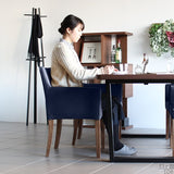 ダイニングチェア 食卓チェア 北欧風 | JOY Sサイズ 右肘タイプ 合皮生地 ブラウン脚