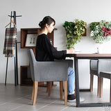 ダイニングチェア いす カフェ風インテリア | JOY Sサイズ 右肘タイプ NS-7 生地 ブラウン脚