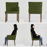 ワークチェア チェア カフェ風 | JOY Sサイズ 左肘タイプ 合皮生地 ブラウン脚