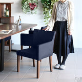 ワークチェア チェア カフェ風 | JOY Sサイズ 左肘タイプ 合皮生地 ブラウン脚