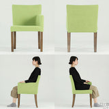 ダイニングチェア 椅子 北欧風 | JOY Sサイズ 左肘タイプ ソフィア生地 ブラウン脚