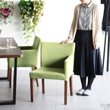 ダイニングチェア 椅子 北欧風 | JOY Sサイズ 左肘タイプ ソフィア生地 ブラウン脚