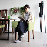 ダイニングチェア 椅子 北欧風 | JOY Sサイズ 左肘タイプ ソフィア生地 ブラウン脚