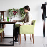 ダイニングチェア 椅子 北欧風 | JOY Sサイズ 左肘タイプ ソフィア生地 ブラウン脚