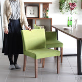 ダイニングチェア カフェ風インテリア | JOY Sサイズ 肘なしタイプ ソフィア生地 ブラウン脚