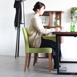 ダイニングチェア カフェ風インテリア | JOY Sサイズ 肘なしタイプ ソフィア生地 ブラウン脚