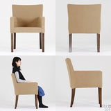 食卓チェア 1人掛けイス | JOY Mサイズ 両肘タイプ ソフィア生地 ブラウン脚 1脚