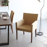 食卓チェア 1人掛けイス | JOY Mサイズ 両肘タイプ ソフィア生地 ブラウン脚 1脚