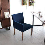 椅子 チェア ダイニング | JOY Mサイズ 右肘タイプ モケット生地 ブラウン脚 1脚