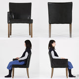 リビングチェア 食卓 椅子 | JOY Mサイズ 右肘タイプ 合皮生地 ブラウン脚 1脚