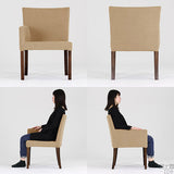 ダイニングチェア 1人掛け チェア | JOY Mサイズ 右肘タイプ ソフィア生地 ブラウン脚 1脚