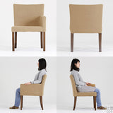 リビングチェア カフェ風 | JOY Mサイズ 左肘タイプ ソフィア生地 ブラウン脚 1脚